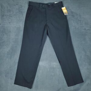 George Pants Mens 34x30 Black Classic Fit Flat Front Stretch Dress Repreve